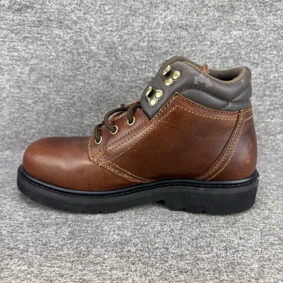 ✅Worx Women's Steel Toe 5" Brown Leather Safety Boots Sz 10 MW 5492 ✅PEELING - Picture 13 of 13